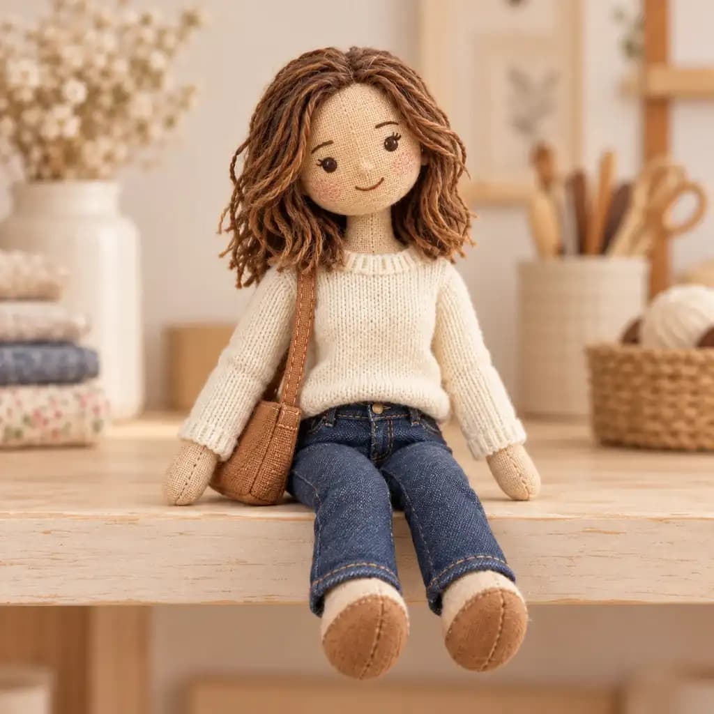 Result · Your photo as a cloth-doll character