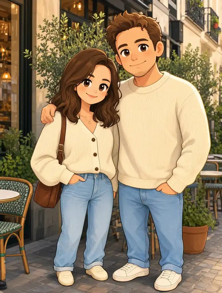 Result · A Chibi Couple from One Shared Photo