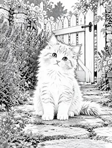 Result · A Pet Portrait Drawn with Ink and Screentone