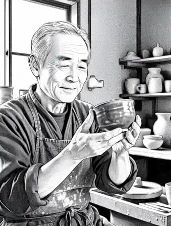 Result · Hands and Everyday Moments in Manga Ink