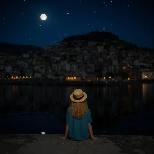 光照调整 - AI生成图片 - 切换为带有散点光源的夜景